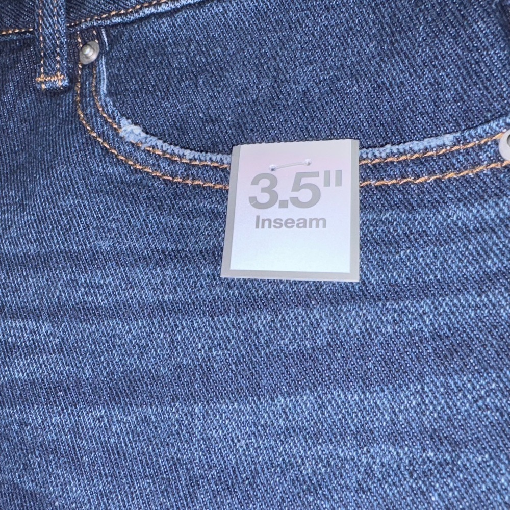 Time and Tru Dark Blue Distressed Jean Shorts - Picture 3 of 5